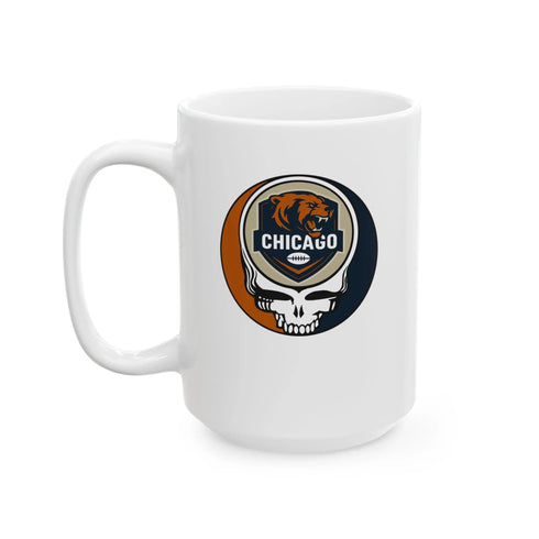 Grateful Dead - Chicago Bears Stealie Ceramic Coffee Mug - NFL - StealieShop
