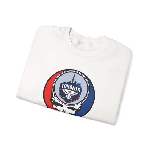 Grateful Dead - Toronto Blue Jays Stealie Grateful Dead Crewneck Sweatshirt - MLB - StealieShop
