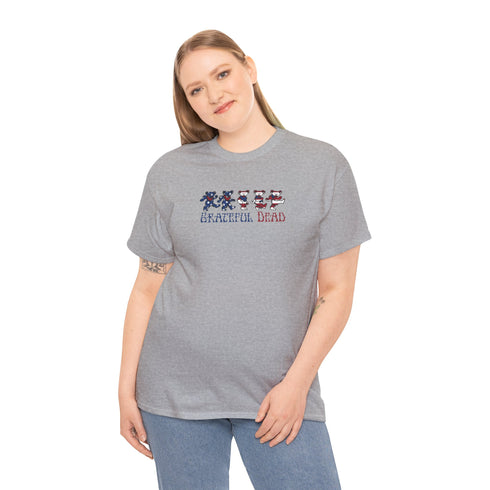American Flag Dancing Bears Unisex Grateful Dead T-Shirt