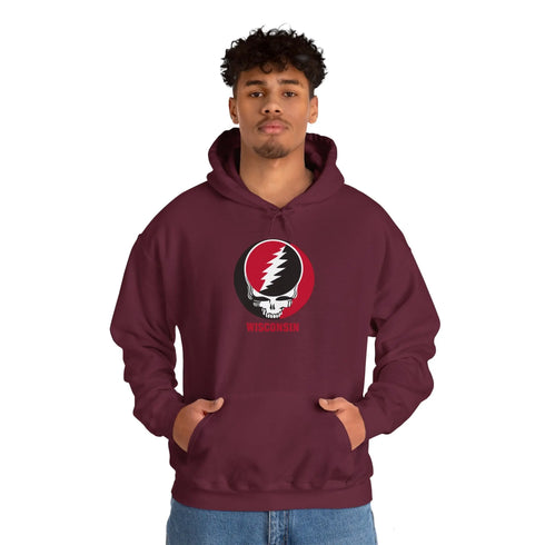 University of Wisconsin Grateful Dead Unisex Heavy Blend Hoodie - Hooded Sweatshirt StealieShop