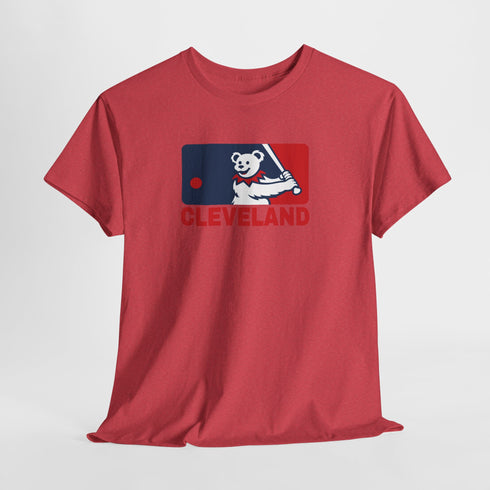 Cleveland Guardians Dancing Bear MLB Logo Unisex Grateful Dead T-Shirt