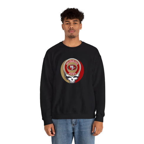 Grateful Dead - San Francisco 49ers Grateful Dead Stealie Crewneck Sweatshirt - StealieShop