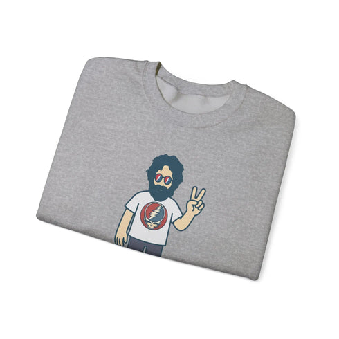 Grateful Dead - Peace Lovin' Jerry | Life is dead. Crewneck Sweatshirt - StealieShop