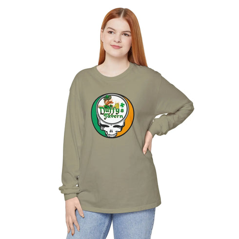 Grateful Dead - Custom Duffy's Tavern Garment-Dyed Long Sleeve T-Shirt - StealieShop
