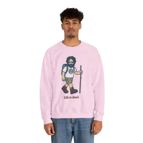 Grateful Dead - Hikin' Jerry | Life is dead. Crewneck Sweatshirt - StealieShop