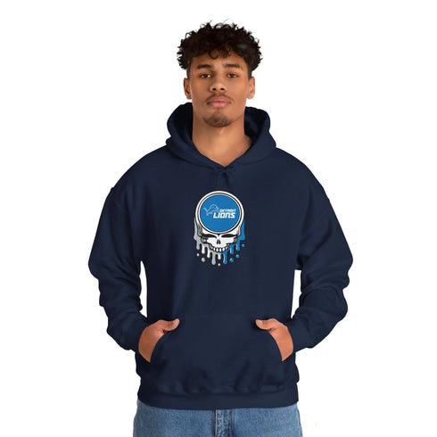 Detroit Lions Grateful Dead Hooded Sweatshirt StealieShop