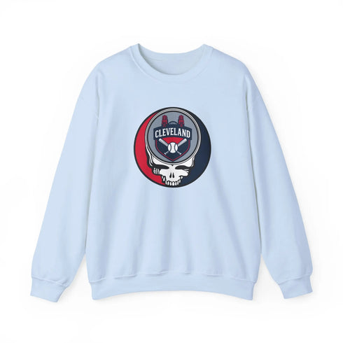 Grateful Dead - Cleveland Guardians Grateful Dead Stealie Crewneck Sweatshirt - MLB - StealieShop