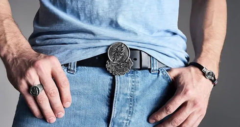 Grateful Dead - Limited Edition - Cornell '77 - Steal Your Face Sterling Silver Belt Buckle - StealieShop