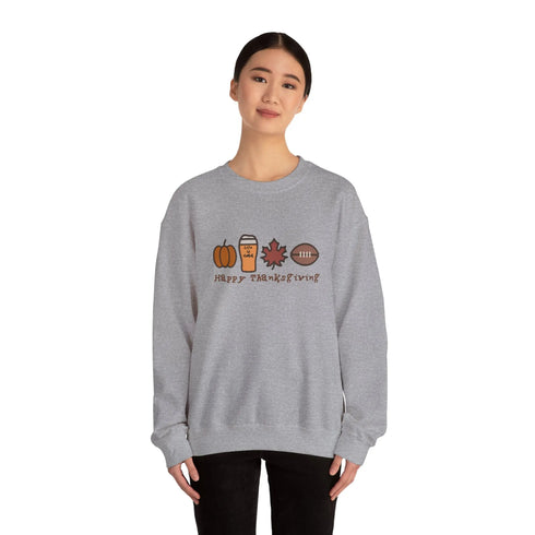 Life is dead. Happy Thanksgiving Unisex Crewneck Sweatshirt