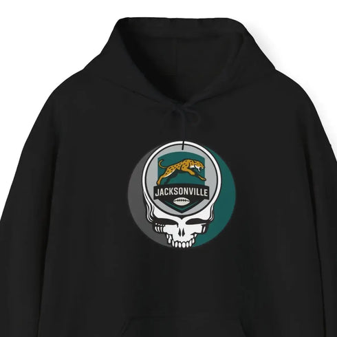 Grateful Dead - Jacksonville Jaguars Stealie Grateful Dead Hooded Sweatshirt - NFL - StealieShop