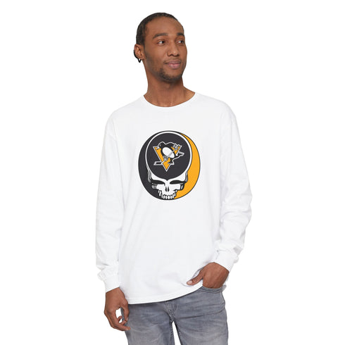 Pittsburgh Penguins Vineyard Collection Unisex Garment-Dyed Long Sleeve T-Shirt