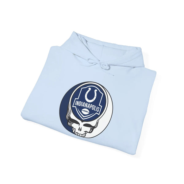 Grateful Dead - Indianapolis Colts Stealie Grateful Dead Hooded Sweatshirt - NFL - StealieShop