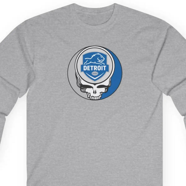 Grateful Dead - The Gridiron Collection: Detroit Lions Stealie Ultra Cotton Long Sleeve Tee - StealieShop