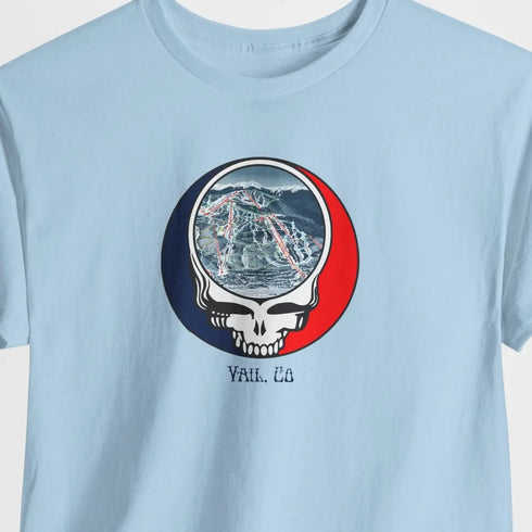 Vail Trail Map Stealie Grateful Dead T-Shirt