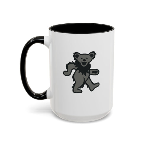 Grateful Dead - Grey Dancing Bear Coffee Mug - StealieShop
