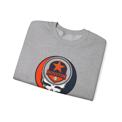 Grateful Dead - Houston Astros Stealie Grateful Dead Crewneck Sweatshirt - MLB - StealieShop
