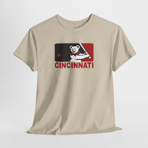 Cincinnati Reds Dancing Bear MLB Logo Unisex Grateful Dead T-Shirt