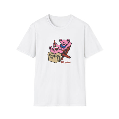 Chillin' Bear - Pink - Life is dead. Grateful Dead T-Shirt