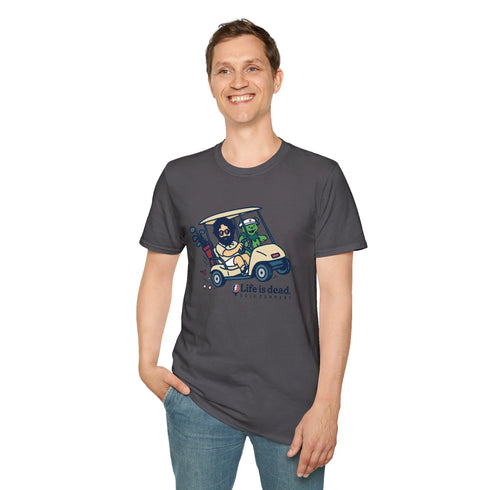 Grateful Dead - Joy Ridin' Jerry and The Bear Life is dead. Golf Company T-Shirt - StealieShop