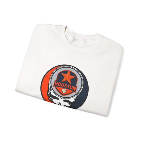 Grateful Dead - Houston Astros Stealie Grateful Dead Crewneck Sweatshirt - MLB - StealieShop