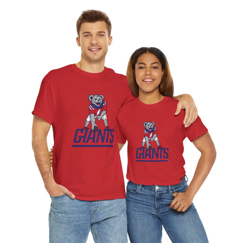 New York Giants Dancing Bear Grateful Dead T-Shirt - NFL - StealieShop