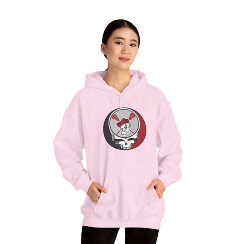 Grateful Dead - Ohio Wesleyan Lacrosse Stealie Two-Sided Unisex Heavy Blend Hoodie - StealieShop