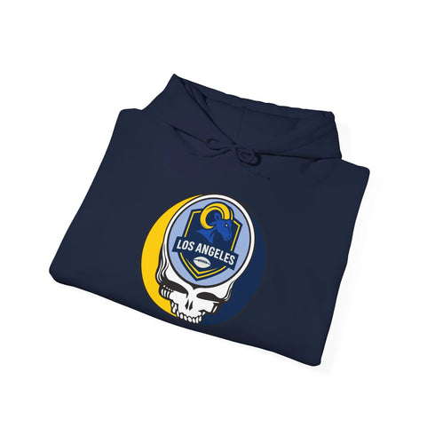 Grateful Dead - Los Angeles Rams Stealie Grateful Dead Hooded Sweatshirt - NFL - StealieShop