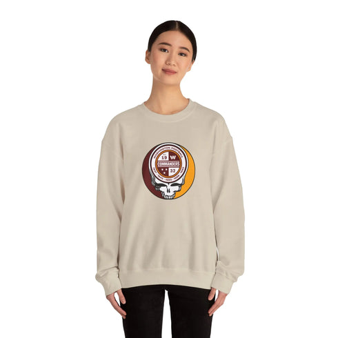 Grateful Dead - Washington Commanders Grateful Dead Stealie Crewneck Sweatshirt - StealieShop