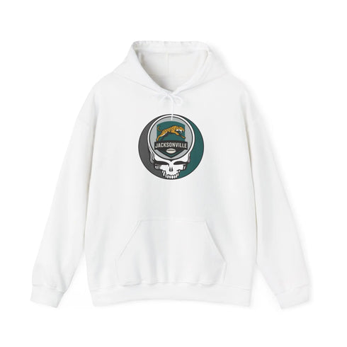 Grateful Dead - Jacksonville Jaguars Stealie Grateful Dead Hooded Sweatshirt - NFL - StealieShop