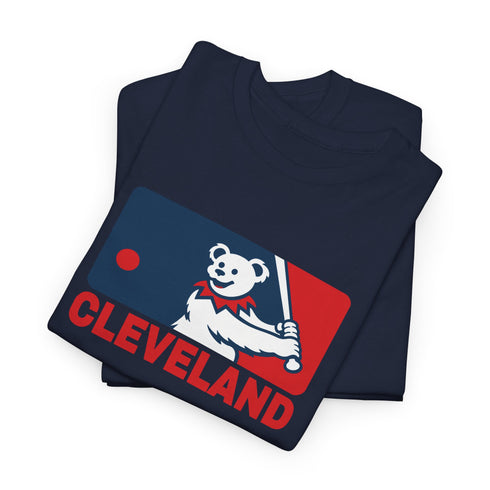 Cleveland Guardians Dancing Bear MLB Logo Unisex Grateful Dead T-Shirt