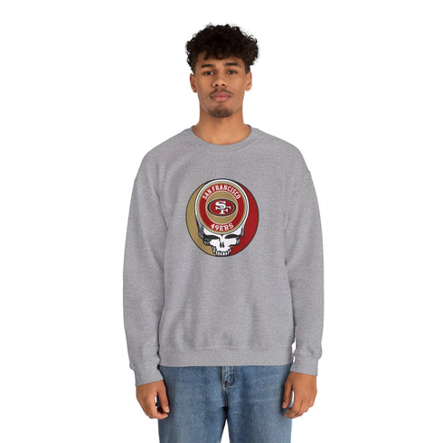 Grateful Dead - San Francisco 49ers Grateful Dead Stealie Crewneck Sweatshirt - StealieShop