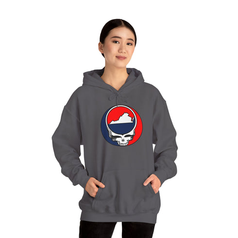 Virginia Map Stealie Unisex Heavy Blend Hoodie