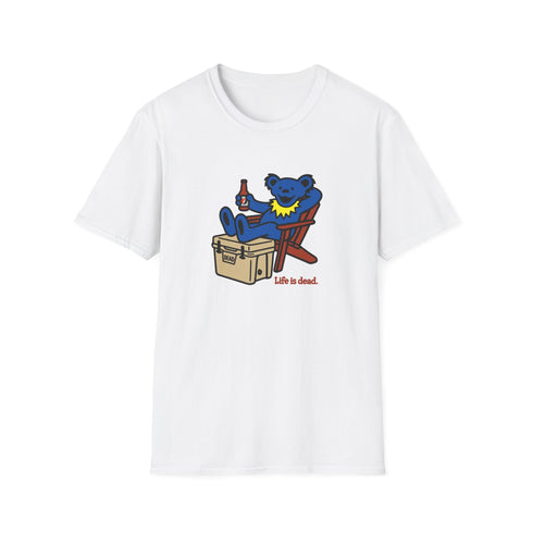 Chillin' Bear - Blue - Life is dead. Grateful Dead T-Shirt
