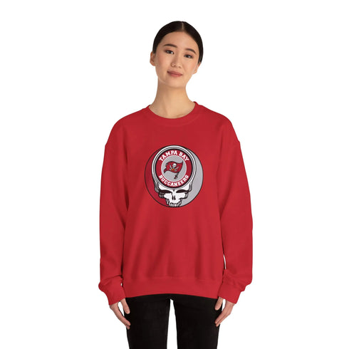 Grateful Dead - Tampa Bay Bucaneers Grateful Dead Stealie Crewneck Sweatshirt - StealieShop