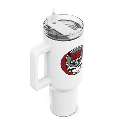 Grateful Dead - Arizona Cardinals Stealie "Fat Man" Tumbler, Double Insulated 40oz Travel Mug - StealieShop