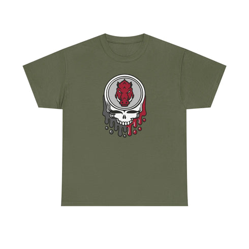 Arkansas Razorbacks Grateful Dead T-Shirt StealieShop