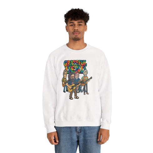 Grateful Dead - Jerry and The Band | Life is dead. Crewneck Sweatshirt - StealieShop