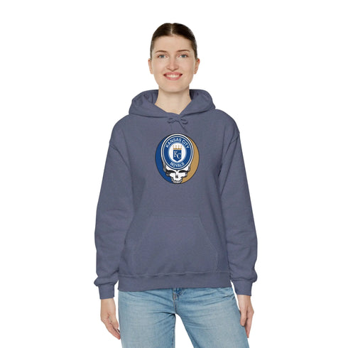 Kansas City Royals Grateful Dead Unisex Heavy Blend Hoodie - Hooded Sweatshirt - StealieShop