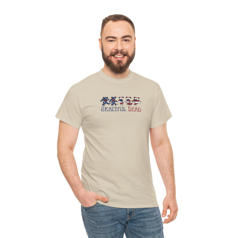 American Flag Dancing Bears Unisex Grateful Dead T-Shirt