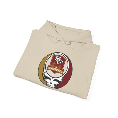 Grateful Dead - San Francisco 49ers Stealie Grateful Dead Hooded Sweatshirt - NFL - StealieShop