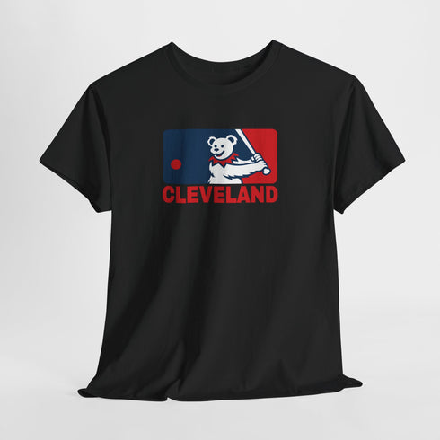 Cleveland Guardians Dancing Bear MLB Logo Unisex Grateful Dead T-Shirt