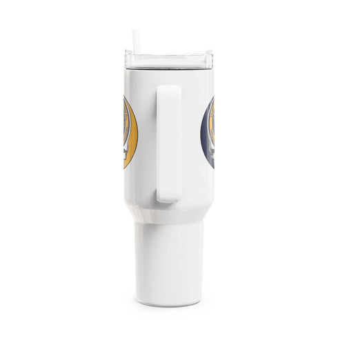 Grateful Dead - West Virginia University Stealie "Fat Man" Tumbler, Double Insulated 40oz Travel Mug - StealieShop