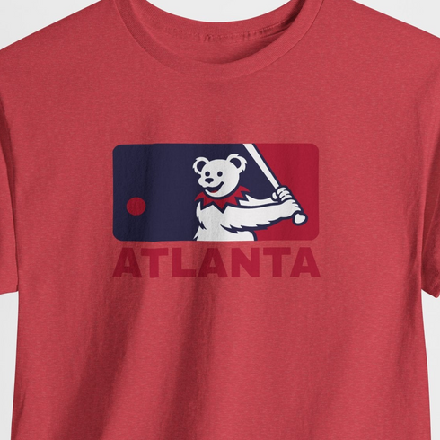 Atlanta Braves Dancing Bear MLB Logo Unisex Grateful Dead T-Shirt