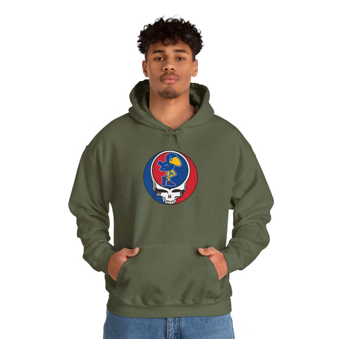 KU Jayhawks Grateful Dead Steal Your Face Unisex Hoodie StealieShop