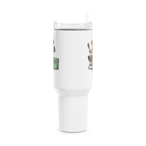 Grateful Dead - Grillin' Bear Life is dead. "Fat Man" Tumbler, Double Insulated 40oz Travel Mug - StealieShop