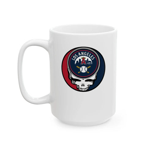 Grateful Dead - Los Angeles Angels Stealie Ceramic Mug - MLB - StealieShop