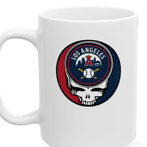 Grateful Dead - The Ballpark Collection: Los Angeles Baseball Edition Stealie Ceramic Mug - MLB - StealieShop
