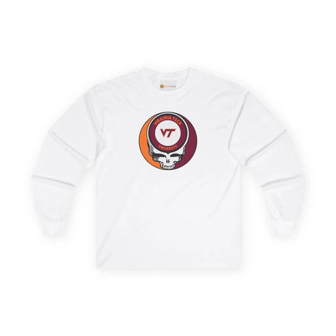 Virginia Tech Grateful Dead Long Sleeve Tee StealieShop