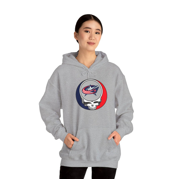 Columbus Blue Jackets Grateful Dead Unisex Heavy Blend Hoodie StealieShop