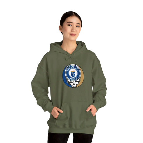 Kansas City Royals Grateful Dead Unisex Heavy Blend Hoodie - Hooded Sweatshirt - StealieShop